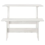 vidaXL Ensemble à manger REINE 3 Pièces blanc bois de pin massif