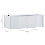 vidaXL Lit surélevé de jardin et système d'arrosage Blanc 100x43x33 cm