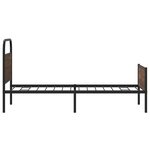 vidaXL Cadre de lit sans matelas 107x203 cm chêne marron