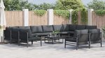 vidaXL Ensemble de canapé de jardin 12 Pièces Anthracite Acier