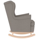 vidaXL Chaise à bascule taupe 74x90x102 cm tissu