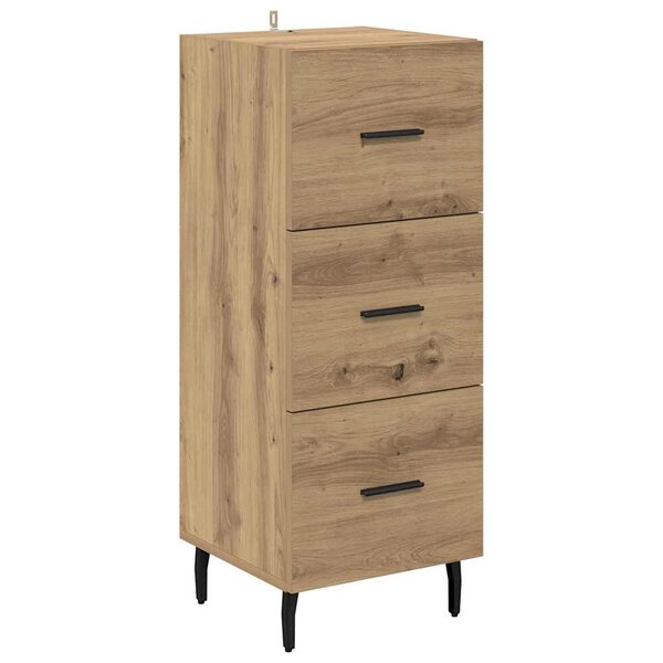 vidaXL Buffet chêne artisanal 34 x 34 5 x 90 cm Bois d'ingénierie
