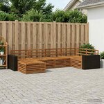 vidaXL Ensemble de canapés d'extérieur 6 Pièces Naturel