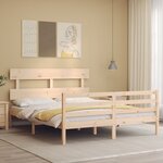 vidaXL Cadre de lit sans matelas 160x200 cm bois massif