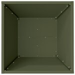 vidaXL Jardinière en Bol pour le Jardin Olive 40x40x15 cm - Acier