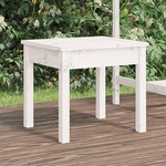 vidaXL Banc de jardin blanc 50x44x45 cm bois massif de pin