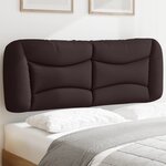 vidaXL Coussin de tête de lit marron foncé 140 cm tissu