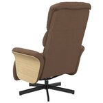 vidaXL Fauteuil inclinable avec repose-pieds marron tissu