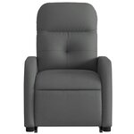 vidaXL Fauteuil inclinable électrique gris foncé tissu
