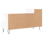 vidaXL Meuble TV Blanc brillant 100x35x55 cm Bois d'ingénierie