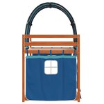 vidaXL Lit superposé sans matelas bleu 80x200 cm bois de pin massif