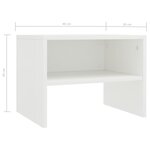 vidaXL Tables de chevet 2 Pièces Blanc 40x30x30 cm Bois d'ingénierie