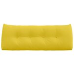 vidaXL Coussin de Dos Jaune clair 120 x 24 x 50 cm tissu