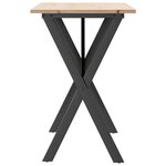 vidaXL Table à manger cadre en X 100x50x75 cm bois de pin massif acier