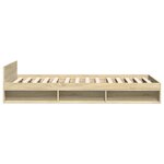 vidaXL Cadre de lit avec tiroir sans matelas chêne sonoma 100x200 cm