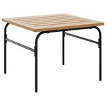 vidaXL Tables basses gigognes de jardin 2 Pièces marron et noir acier
