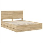 vidaXL Cadre de lit Chêne Sonoma 160 x 200 cm Bois Ingénierie