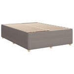 vidaXL Sommier à lattes de lit avec matelas Taupe 140x190 cm Tissu