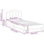 vidaXL Cadre de lit pour enfants avec tête de lit Gris clair