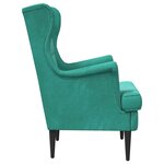 vidaXL Fauteuil Turquoise Velours