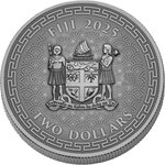 Pièce de monnaie en Argent 2 Dollars g 31.1 (1 oz) Millésime 2025 Lunar Series Fiji SNAKE