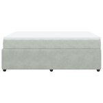 vidaXL Sommier à lattes de lit et matelas Gris clair 160x200cm Velours
