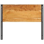 vidaXL Tête de lit 120 cm bois massif d'acacia et fer