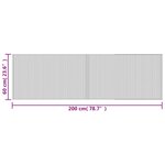 vidaXL Tapis rectangulaire naturel clair 60x200 cm bambou