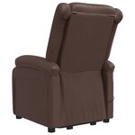 vidaXL Fauteuil de massage Marron Similicuir