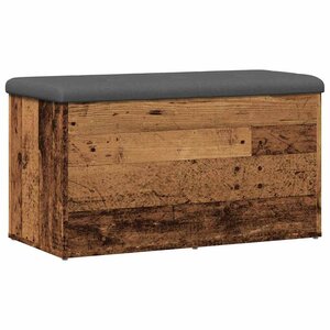 vidaXL Banc de rangement vieux bois 82x42x45 cm bois d'ingénierie