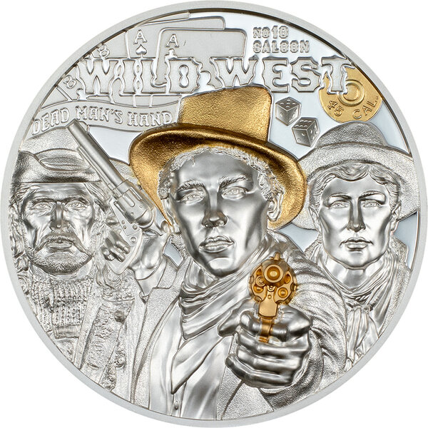 Pièce de monnaie en Argent 20 Dollars g 93.3 (3 oz) Millésime 2024 Legends WILD WEST (PRÉCOMMANDE)