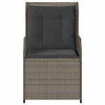 vidaXL Banc de jardin 2 Pièces Gris polyrotin