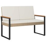 vidaXL Banc extérieur 2 -Seater 107 x 61 x 80 cm polyrotin
