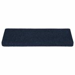 vidaXL Tapis d'escalier autocollants 30 pièces 65 x 21 x 4 cm Bleu marine Bord rectangulaire