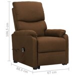vidaXL Fauteuil Marron Tissu