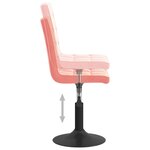 vidaXL Chaises pivotantes à manger lot de 6 rose velours