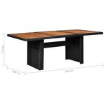 vidaXL Ensemble à manger d'extérieur 9 Pièces Résine tressée Noir