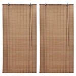 vidaXL Stores roulants en bambou 2 Pièces 100x160 cm Marron