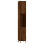 vidaXL Ensemble d'armoires de salle de bain 3 Pièces chêne marron
