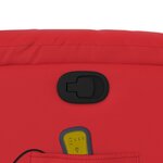 vidaXL Fauteuil de massage inclinable rouge similicuir