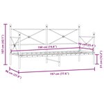 vidaXL Lit de repos sans matelas blanc 90x190 cm acier