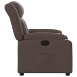 vidaXL Fauteuil inclinable Marron Similicuir