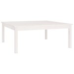 vidaXL Table basse Blanc 100x100x40 cm Bois massif de pin