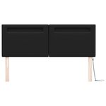 vidaXL Tête de lit LED Noir 160 cm Cuir synthétique