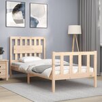 vidaXL Cadre de lit sans matelas bois de pin massif
