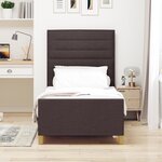 vidaXL Cadre de Lit Marron Foncé 100x200 cm Tissu