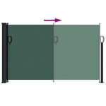 vidaXL Auvent latéral rétractable vert foncé 120x600 cm