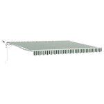 vidaXL Auvent Rétractable Vert et blanc 400 × 300 cm