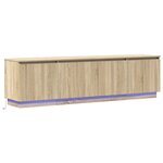 meuble TV vidaXL avec LED Chêne Sonoma 180x38x49 cm Bois d'ingénierie
