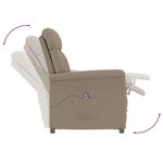 vidaXL Fauteuil inclinable électrique Taupe Similicuir daim